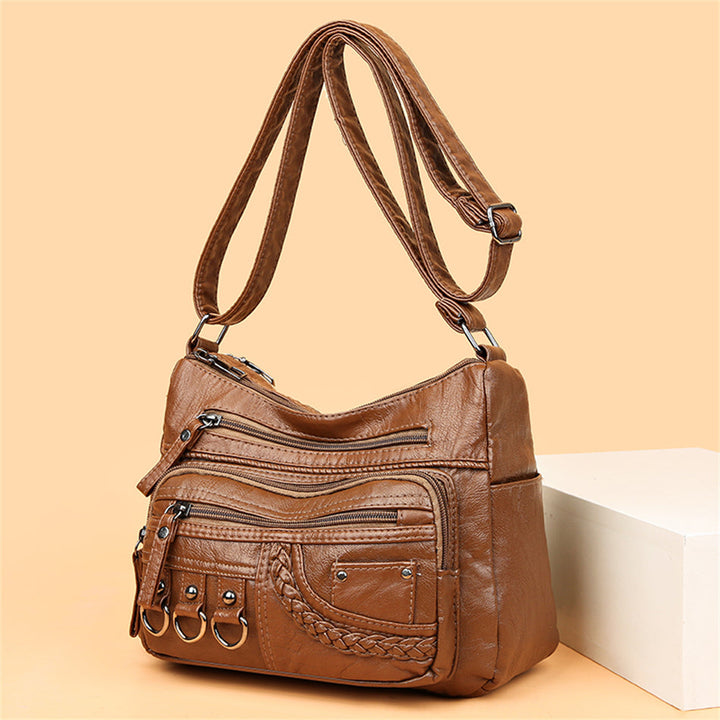 Vintage Leather Ladies Handbag - Isabella-Brown-Nora Luxe