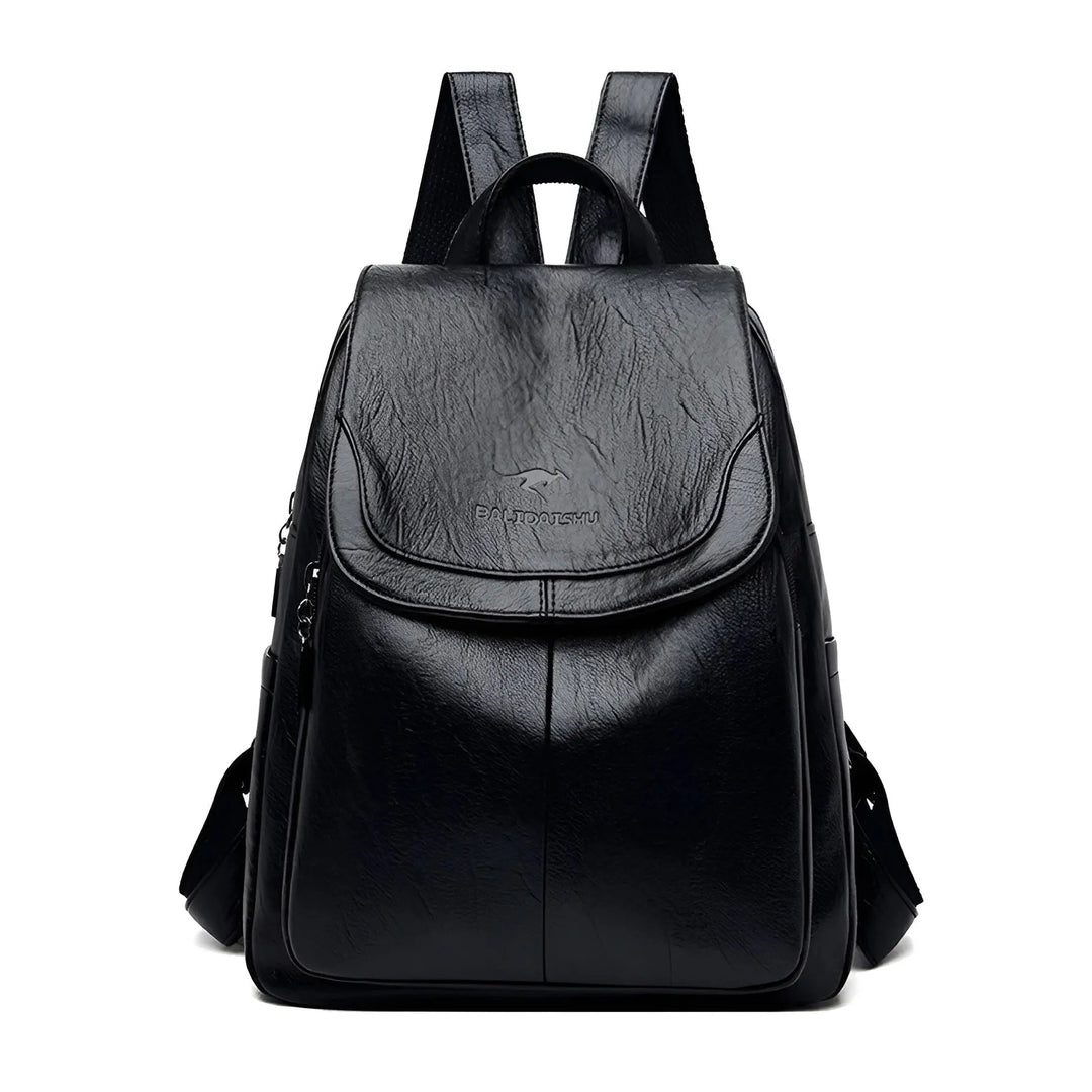 Vintage Leather Women's Backpack - Isabella-Black-Nora Luxe