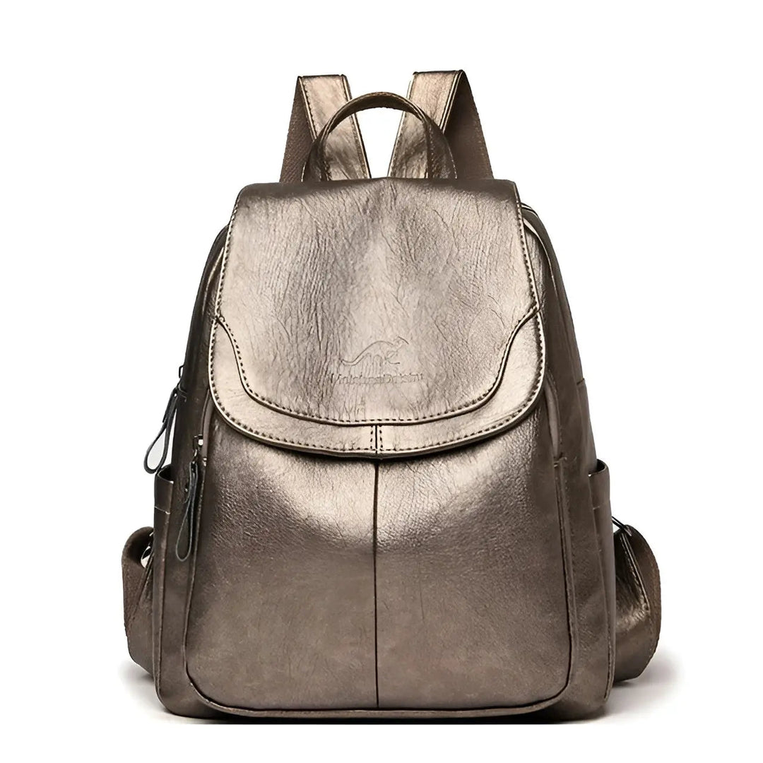 Vintage Leather Women's Backpack - Isabella-Bronze-Nora Luxe