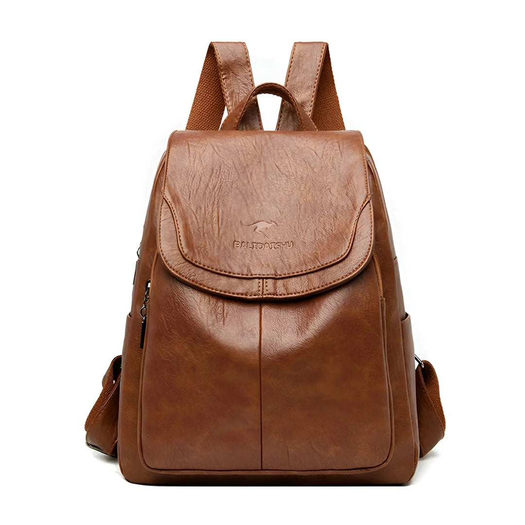 Vintage Leather Women's Backpack - Isabella-Brown-Nora Luxe