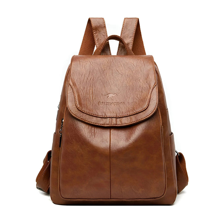 Vintage Leather Women's Backpack - Isabella-Brown-Nora Luxe