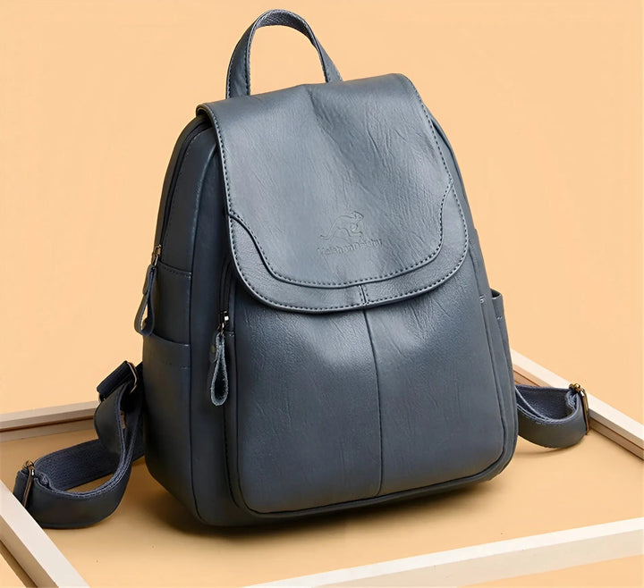 Vintage Leather Women's Backpack - Isabella-White-Nora Luxe