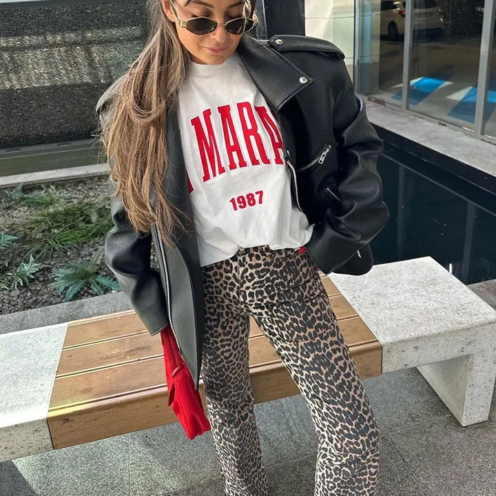 Vintage Leopard Print Jeans - Leona-Leopard-XS-Nora Luxe