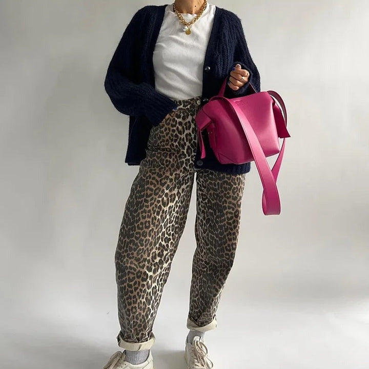 Vintage Leopard Print Jeans - Leona-Leopard-XS-Nora Luxe