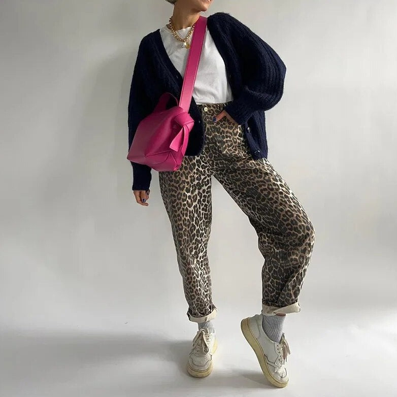 Vintage Leopard Print Jeans - Leona-Leopard-XS-Nora Luxe