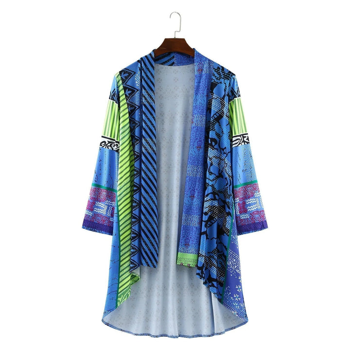 Vintage Long Women's Sweater - Livia-Blue-S-Nora Luxe