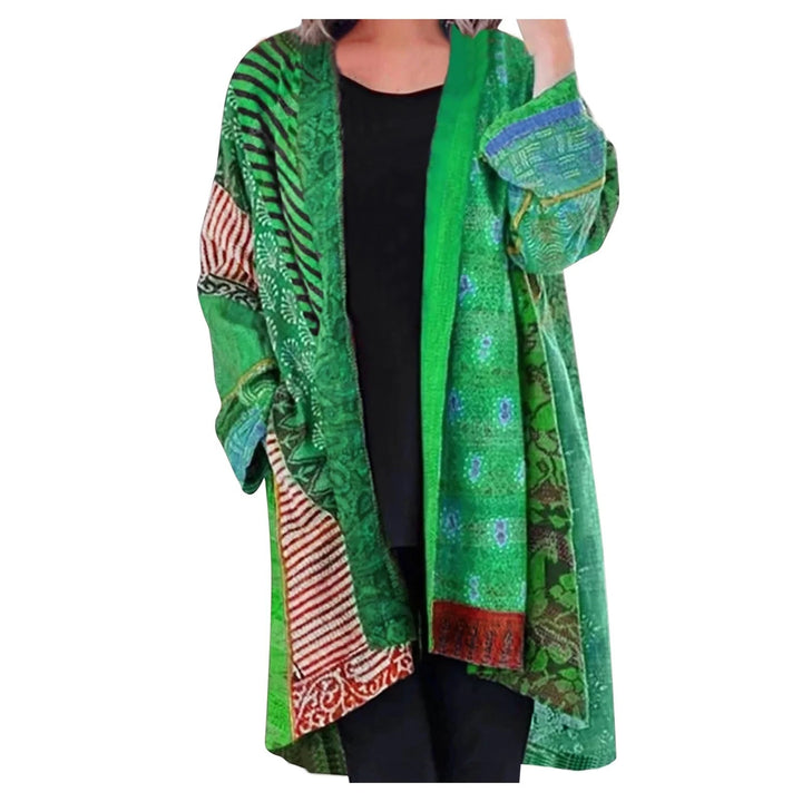 Vintage Long Women's Sweater - Livia-Green-S-Nora Luxe