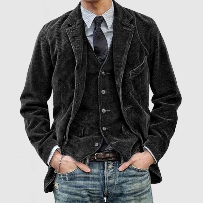 Vintage Men's Blazer and Waistcoat Set - Alexander-Black-S-Nora Luxe