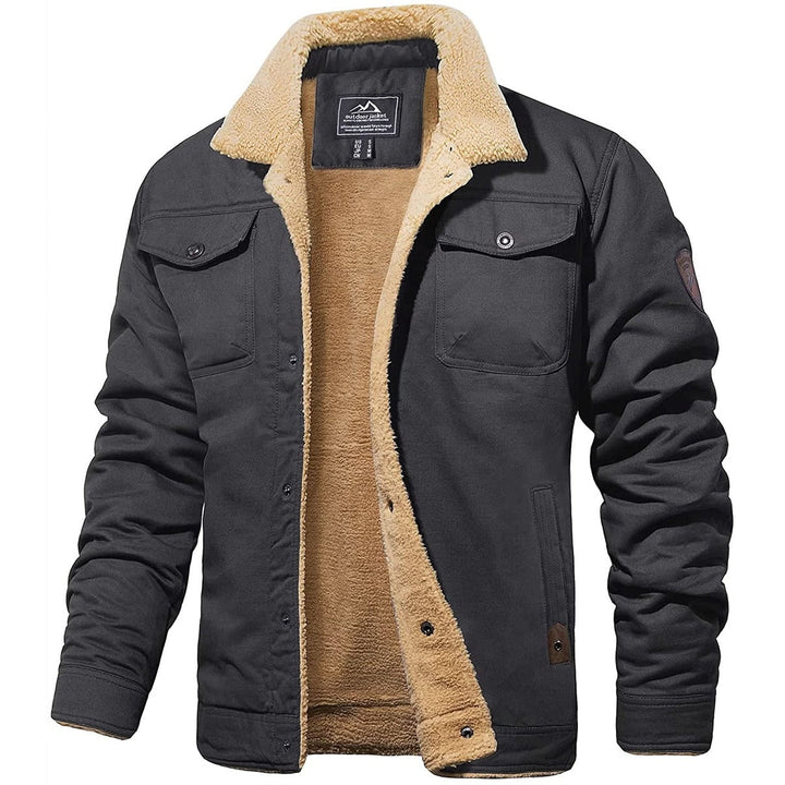 Vintage Men's Bomber Jacket - Olaf-Dark grey-S-Nora Luxe