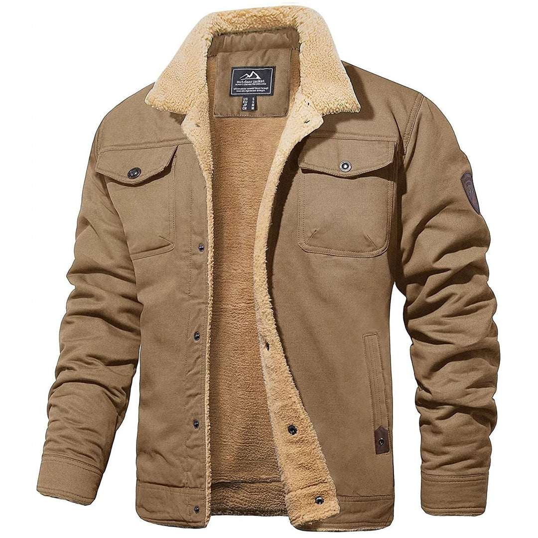 Vintage Men's Bomber Jacket - Olaf-Khaki-S-Nora Luxe
