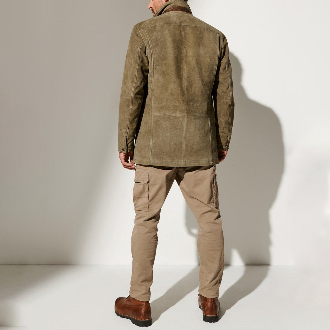 Vintage Suede Men's Jacket with Lining – Noam-S-The Livary