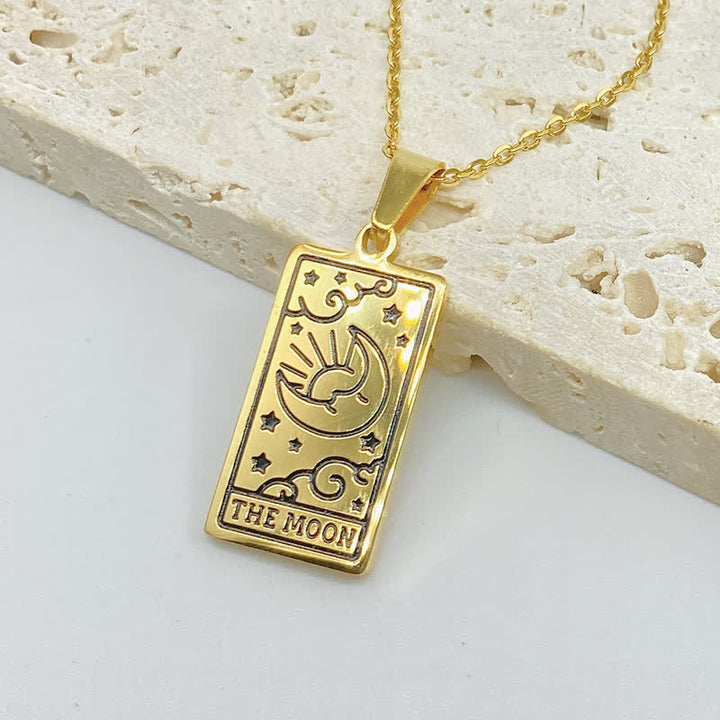 Vintage Tarot Card Lucky Charm - Seraphina-Moon-Gold-Nora Luxe