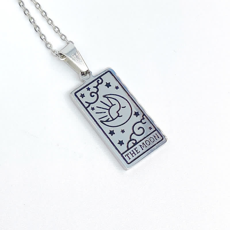 Vintage Tarot Card Lucky Charm - Seraphina-Moon-Silver-Nora Luxe