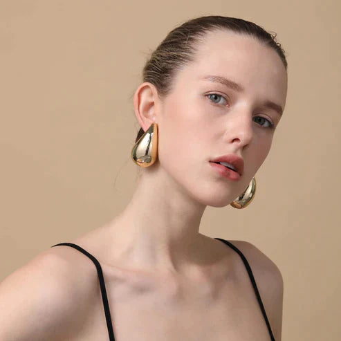 Vintage Teardrop Earrings - Aurielle-Gold-Nora Luxe