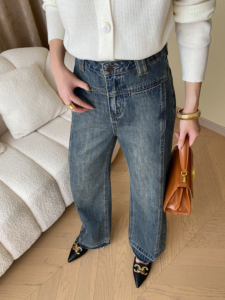 Vintage Wide Ladies Jeans - Mila-Blue-XS-Nora Luxe