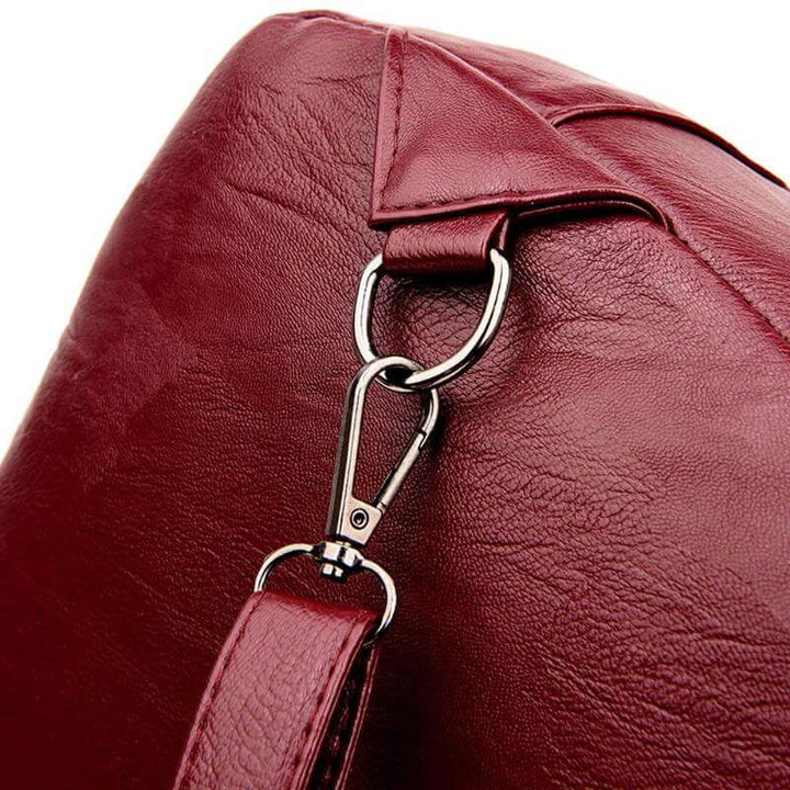 Premium Water-Resistant Leather Backpack for Women