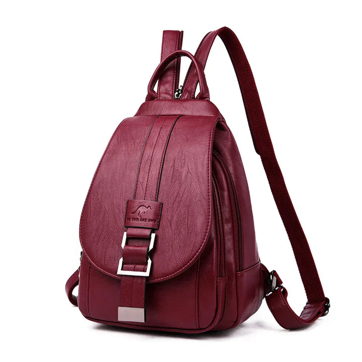 Premium Water-Resistant Leather Backpack for Women