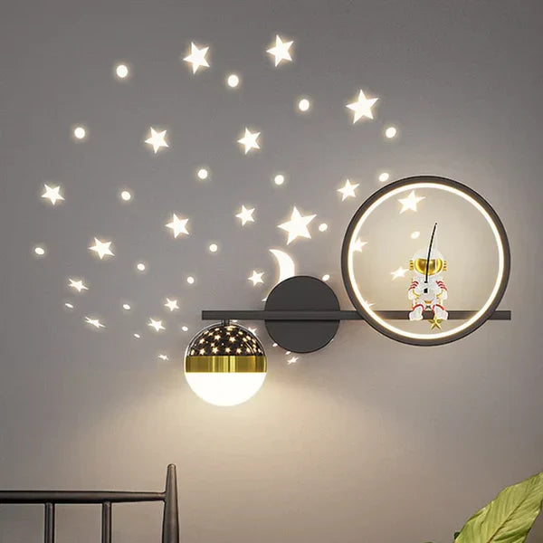 Wall lamp for children's room - GlowNest-White Links-Three Colors-Nora Luxe