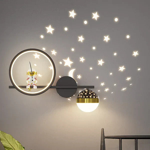 Wall lamp for children's room - GlowNest-White Links-Three Colors-Nora Luxe