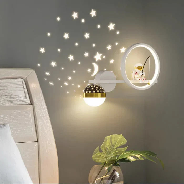 Wall lamp for children's room - GlowNest-White Links-Three Colors-Nora Luxe
