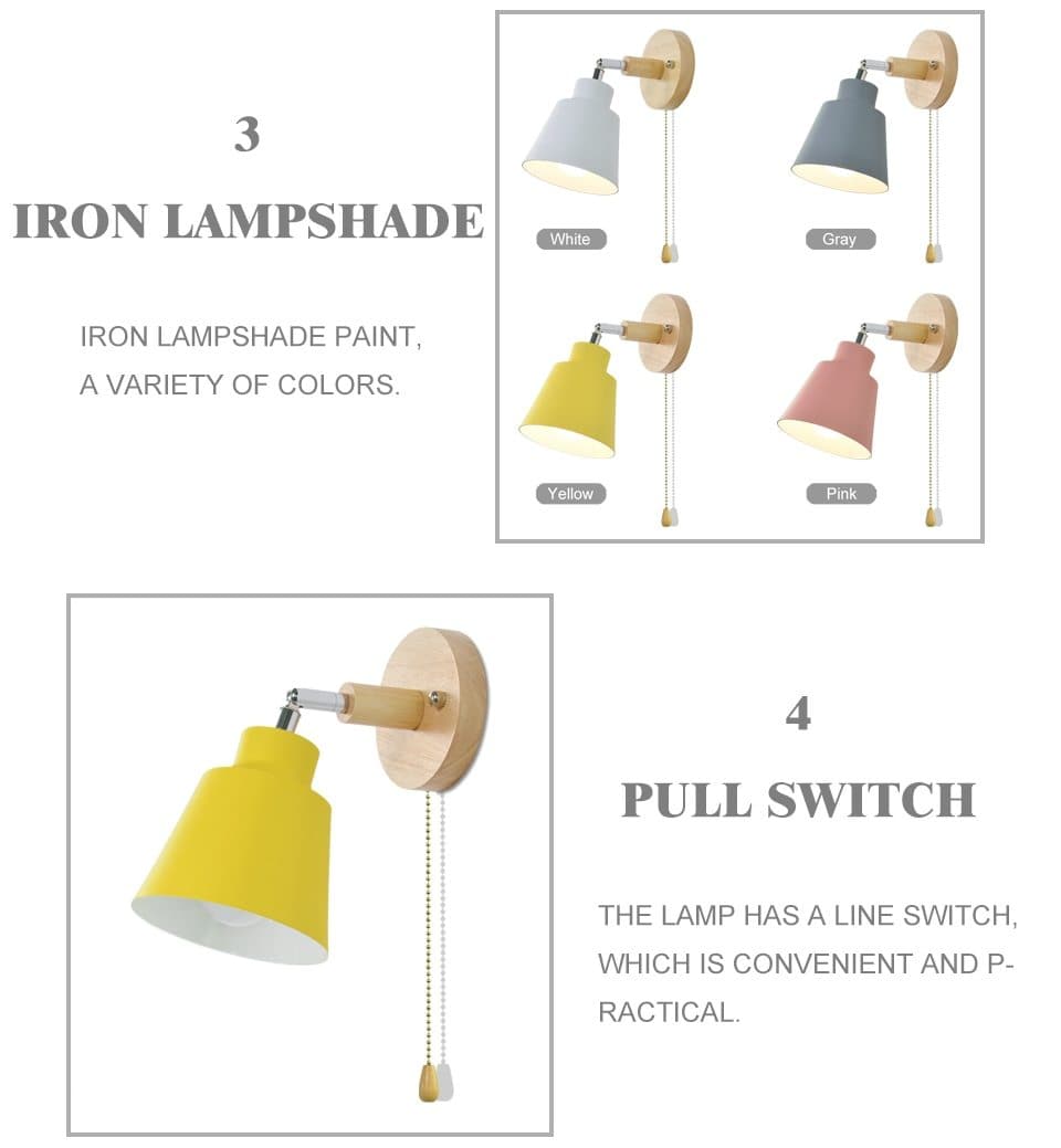 Wall lamp with pull switch - TwistGlow-White-With a toggle switch-Nora Luxe