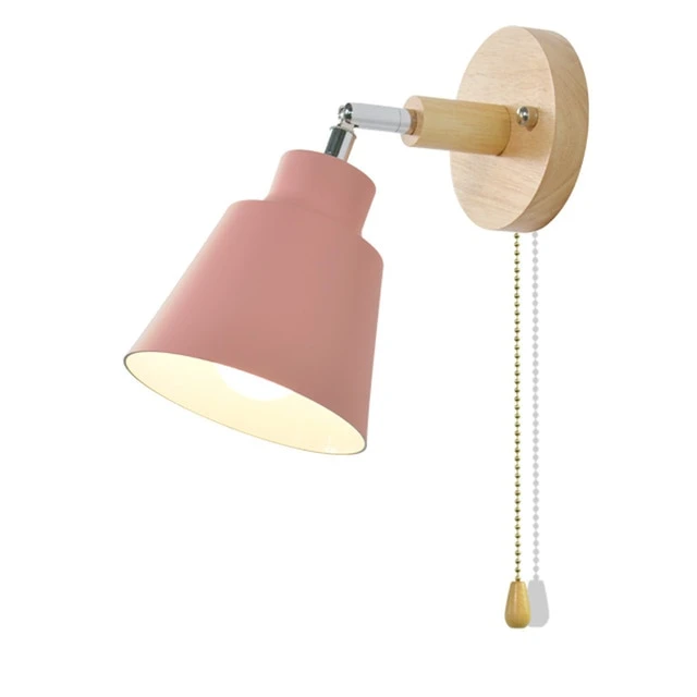 Wall lamp with pull switch - TwistGlow-White-With a toggle switch-Nora Luxe