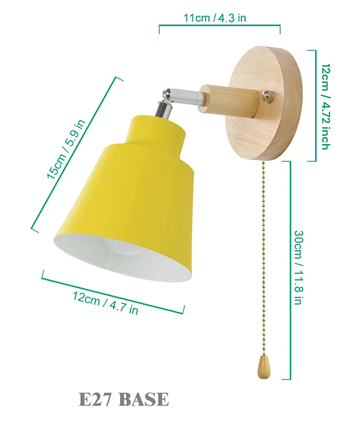 Wall lamp with pull switch - TwistGlow-White-With a toggle switch-Nora Luxe