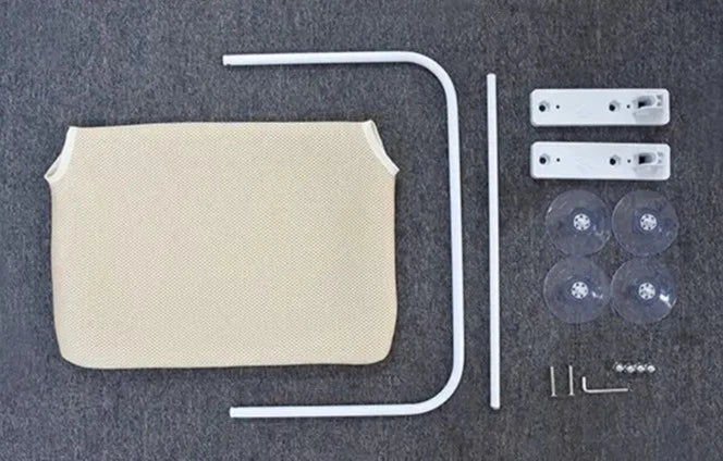 Wall-Mounted Hammock for Pets - SkyNap-Beige 11.81-17.72 inches-Nora Luxe