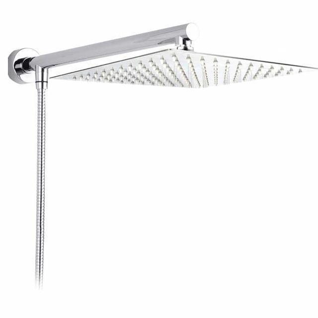 Wall-mounted Rain Shower - RainFlow Ultra-L-Square-Nora Luxe