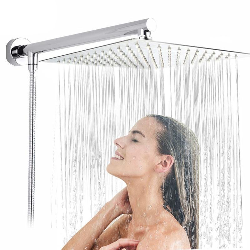 Wall-mounted Rain Shower - RainFlow Ultra-S-Square-Nora Luxe