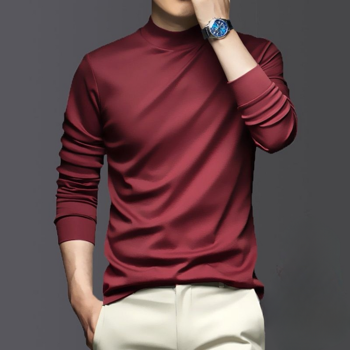 Warm and Comfortable Men's Long Sleeve - Dario-Red-S-Nora Luxe