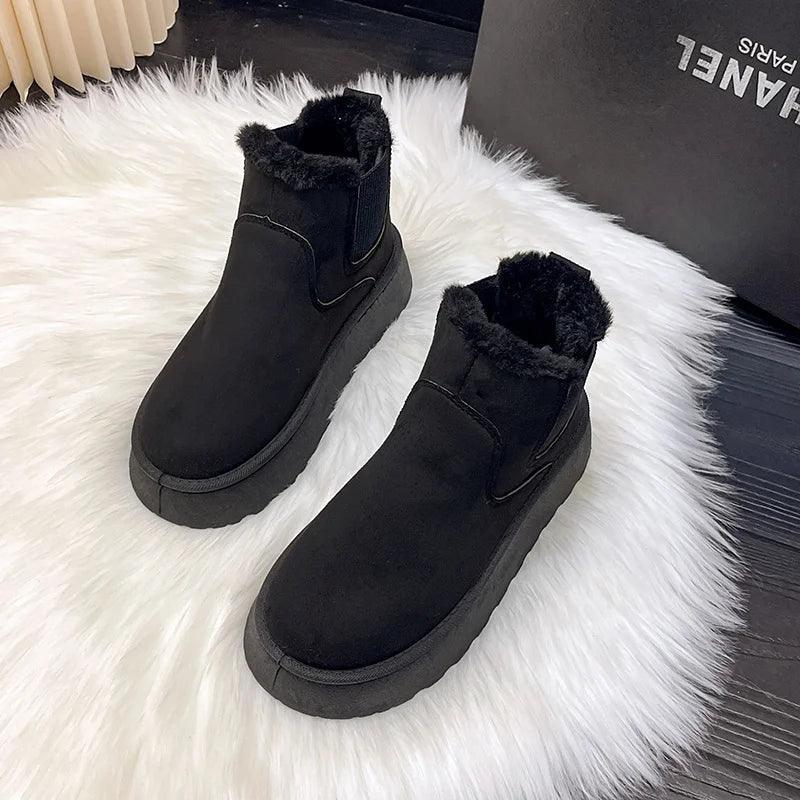 Warm and Comfortable Winter Boots for Women - FrostFlair-Black-3.0-Nora Luxe