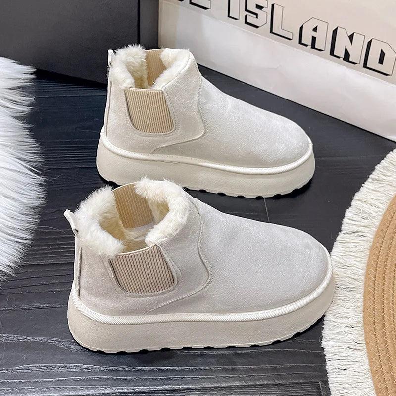 Warm and Comfortable Winter Boots for Women - FrostFlair-Brown-3.0-Nora Luxe