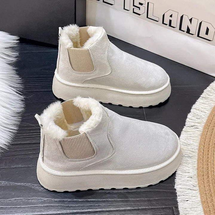 Warm and Comfortable Winter Boots for Women - FrostFlair-Brown-3.0-Nora Luxe