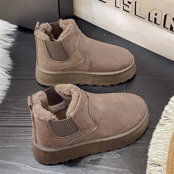 Warm and Comfortable Winter Boots for Women - FrostFlair-Brown-3.0-Nora Luxe