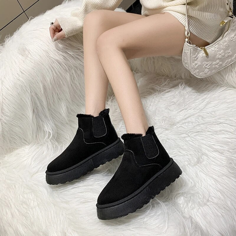 Warm and Comfortable Winter Boots for Women - FrostFlair-Brown-3.0-Nora Luxe