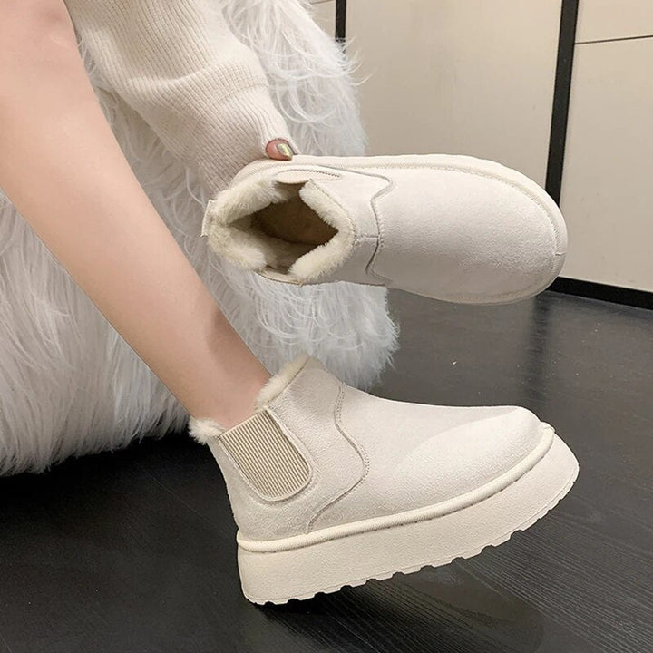 Warm and Comfortable Winter Boots for Women - FrostFlair-Brown-3.0-Nora Luxe
