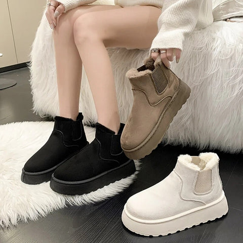 Warm and Comfortable Winter Boots for Women - FrostFlair-Brown-3.0-Nora Luxe