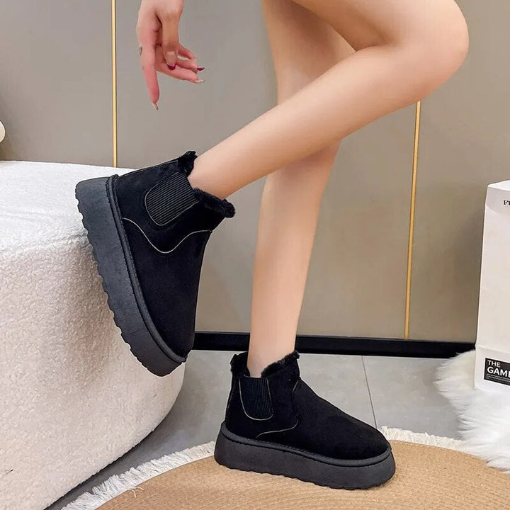 Warm and Comfortable Winter Boots for Women - FrostFlair-Brown-3.0-Nora Luxe