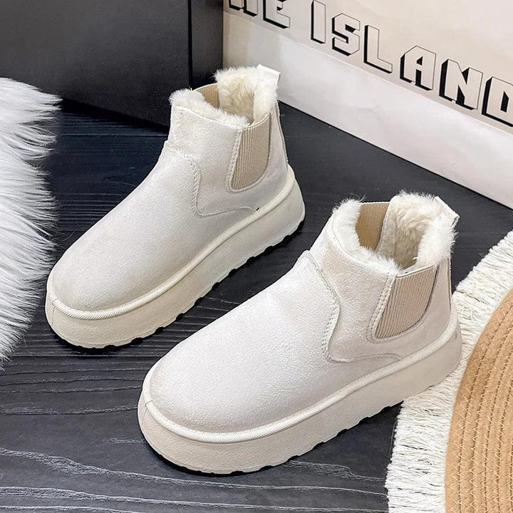 Warm and Comfortable Winter Boots for Women - FrostFlair-White-3.0-Nora Luxe