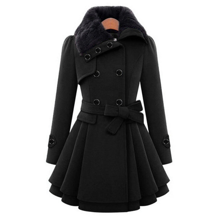 Warm and Long Ladies' Winter Coat - Vivienne-Black-S-Nora Luxe