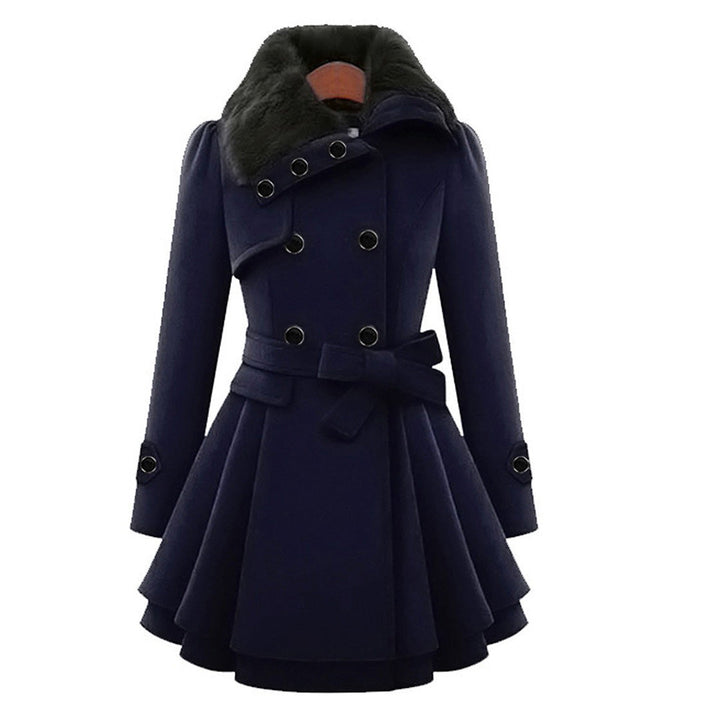 Warm and Long Ladies' Winter Coat - Vivienne-Khaki-S-Nora Luxe