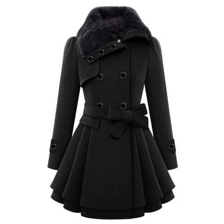 Warm and Long Ladies' Winter Coat - Vivienne-Khaki-S-Nora Luxe