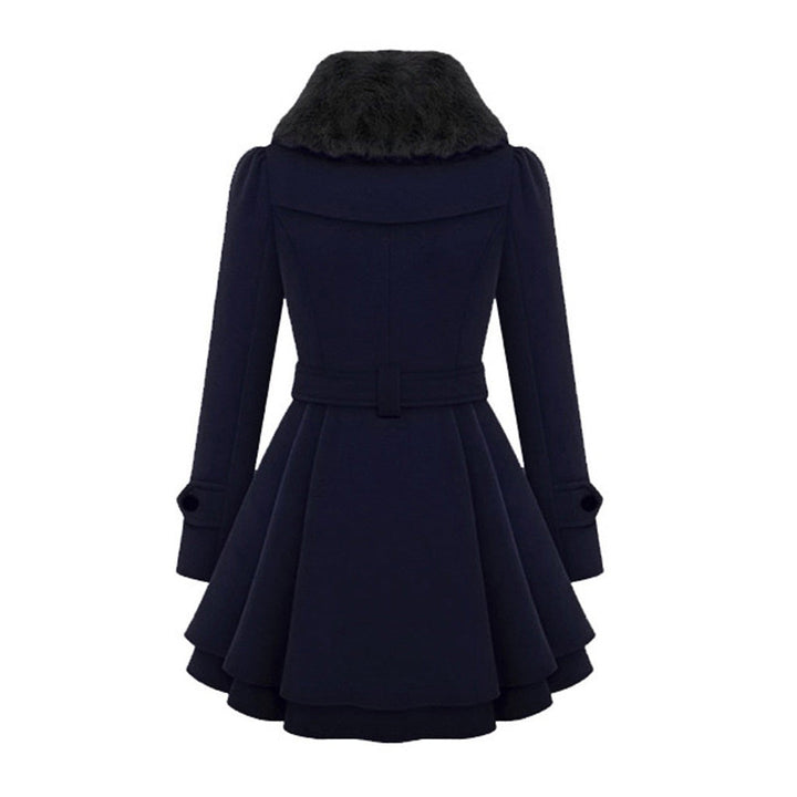 Warm and Long Ladies' Winter Coat - Vivienne-Khaki-S-Nora Luxe