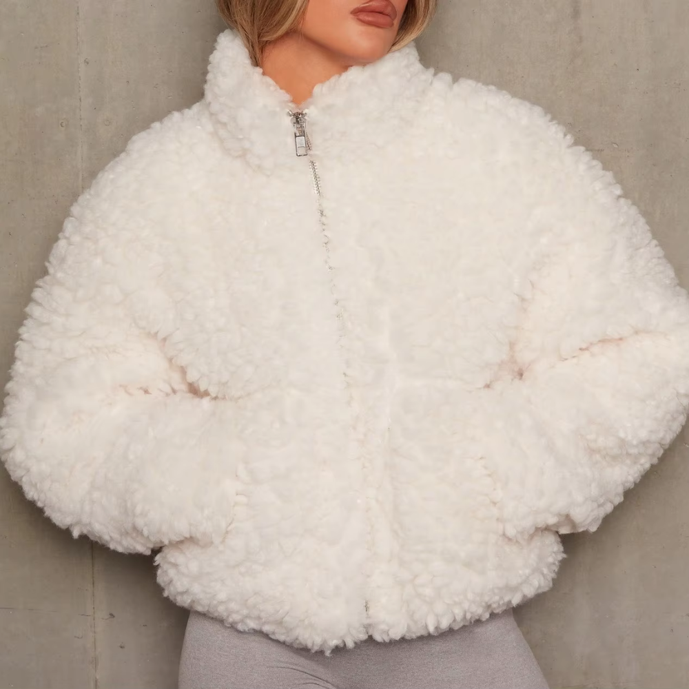 Warm and Soft Ladies' Coat - Livia-Black-XS-Nora Luxe