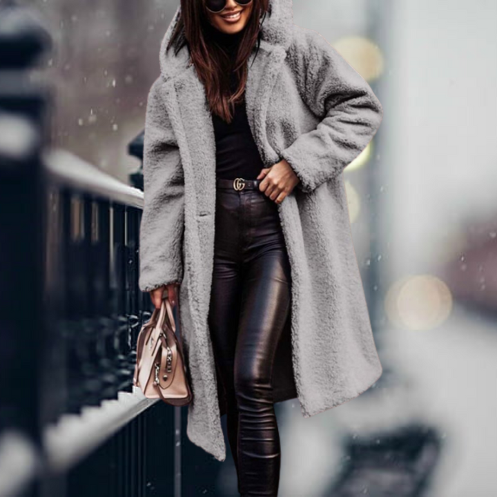 Warm and Stylish Long Winter Coat - Amara-Gray-S-Nora Luxe
