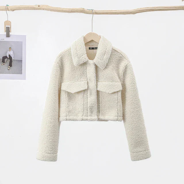 Warm and Stylish Short Jacket - Lucia-Beige-XS-Nora Luxe