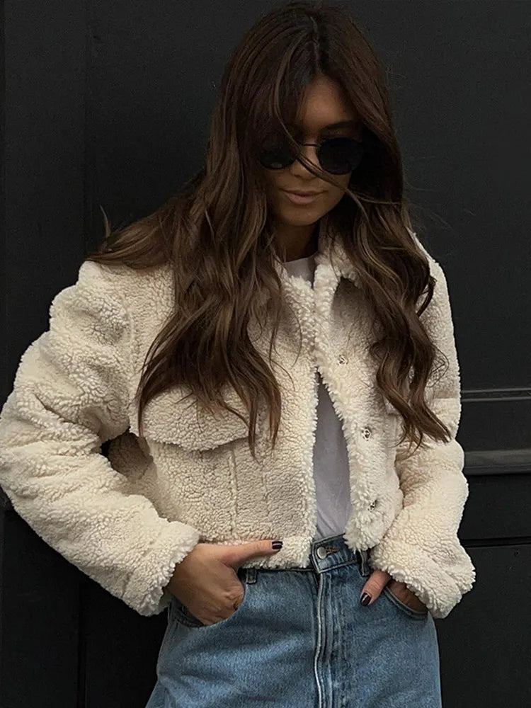 Warm and Stylish Short Jacket - Lucia-Beige-XS-Nora Luxe