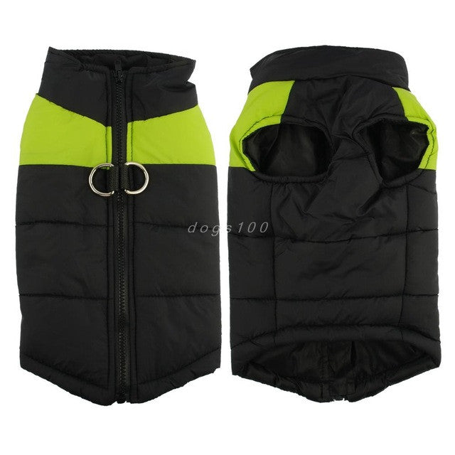 Warm and Water-Repellent Dog Coat - WarmPaws-Green-S-Nora Luxe
