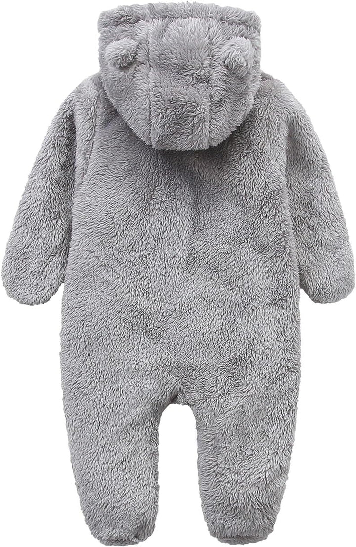 Warm Baby Romper with Hood-Footless-Beige-0-3M-Nora Luxe